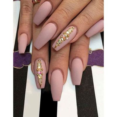 Kit Faux Ongles NAIL ART Prêts à Poser - 12 Capsules + Colle, Motif Fantaisie Rose