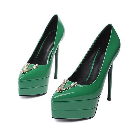 MJIASIAWA Pointu Aiguille Femme Formal High Chaussures A Enfiler