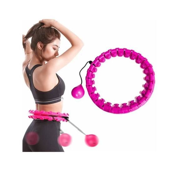 Cerceau Hula Hoop Fitness Reakoo – 24 Segments, Massage 360°, Ne Tombe Pas, Réglable Pour Adultes Et Enfants