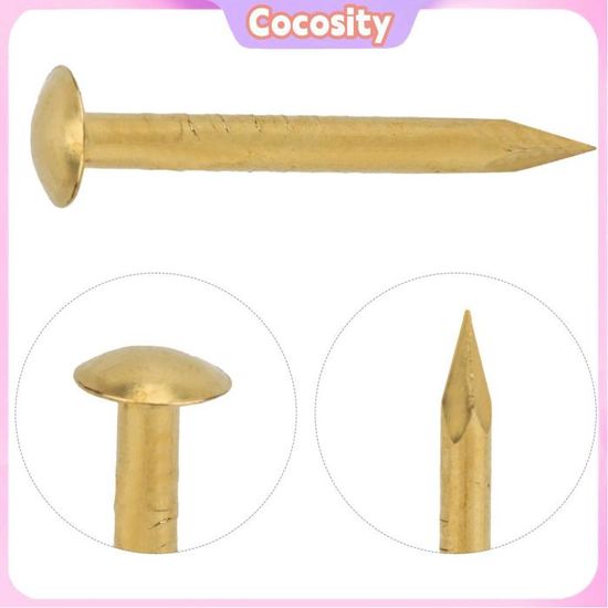 100 Clous De Tapissier Cuivré – Tête Ronde 9mm, Longueur 17mm, Uxcell