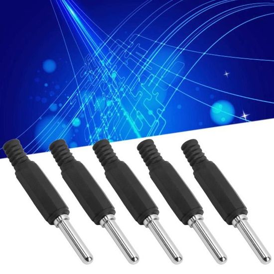 QitinDasen Lot de 30 fiches bananes de 4 mm, connecteur banane jack, borne de liaison banane (rouge et noir