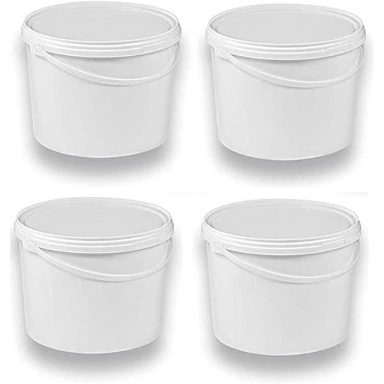 Miniland Lot 4 Seaux Assortis – Plastique Flexible – 19×26 Cm – Jeux Sable Neige – Dès 18 Mois
