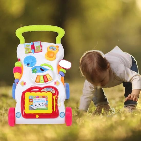 Qutianshop® Trotteur de Bébé Fille Garçon, Chariot de Marche de Bébé Jouet pour Apprendre à Marcher avec Musique