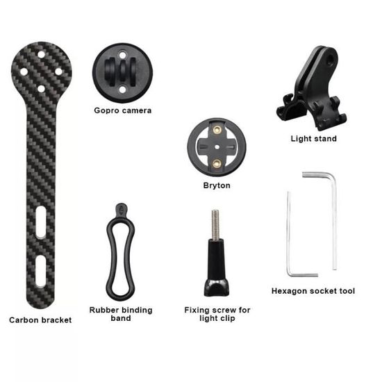 Support De Guidon Pour Vélo – Alliage Alu – Compatible Garmin, Bryton, Cateye – Noir/rouge/bleu/argent/or