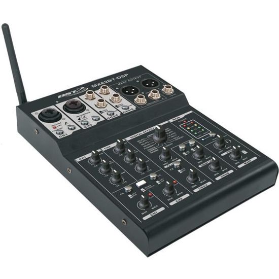 BST MX62BT-DSP - Table de mixage 6 canaux avec carte son USB, Bluetooth, DSP 16 effets