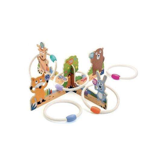 Jeu de lancer de sac pour - Jeu de lancer d'anneaux et de sacs de haricots - Activité multijoueur en bois pour aire de jeux, parc, jardin
