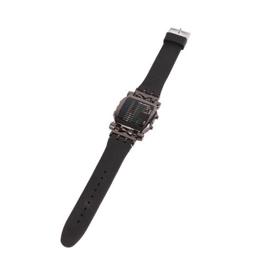 JewelryWe Montre Binaire À la Mode Cool LED Affichage de la lumière