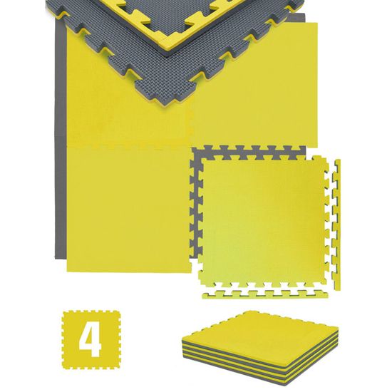 Tappetini Puzzle EVA 2 Cm Spessore - 4 Pezzi 63x63 Cm, Per Fitness, Yoga E Arti Marziali, Impermeabili - Foto 4