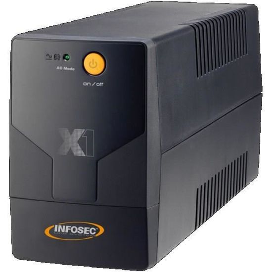 Onduleur 500 VA - INFOSEC - X1 EX 500 - Line Interactive - 2 prises FR/SCHUKO - 65953