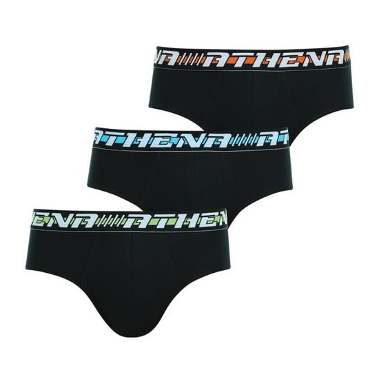 Slip Homme Athena lot de 3 Slips sport Homme NOIR Cdiscount PrêtàPorter