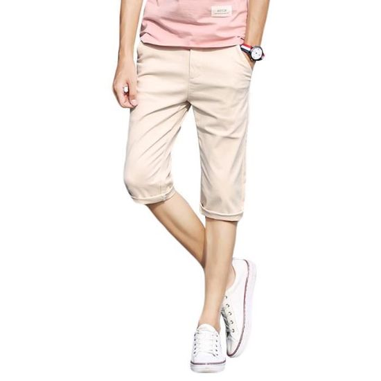 Pantacourt discount homme slim