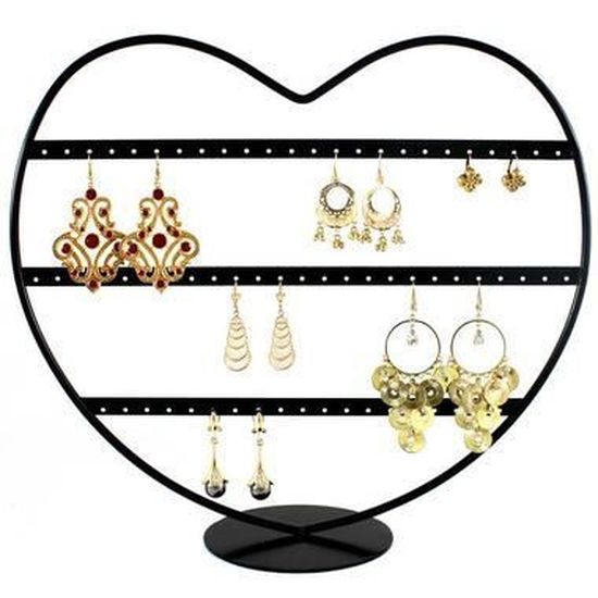 12 Présentoirs Pour Boucles D'oreilles - Supports Blancs Et Noirs Pour Vitrine Ou Photo
