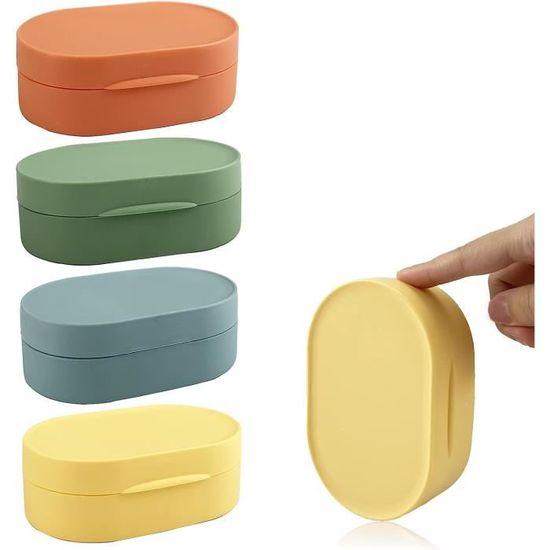 Porte-savon Voyage étanche Lot De 2 Porte-savon Voyage - Boîte étanche - Pour Camping Et Randonnée Porte Savon Voyage