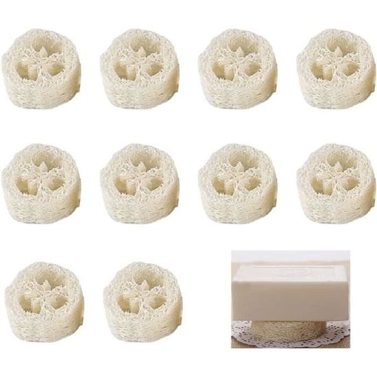African Net Sponge Lot De 24 Porte-savons En Luffa Naturel - Économique Et écologique Pour Salle De Bain Et Cuisine Support Savon Douche