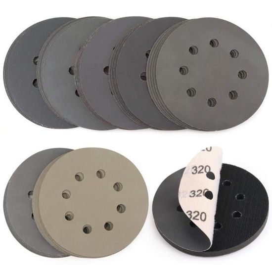 Lot 5 Disques Abrasifs Pour Le Ponçage 125 Mm
