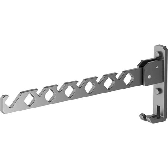 Porte Cintre Mural Étendoir À Linge Pliable Mural Vêtements Rack Noir