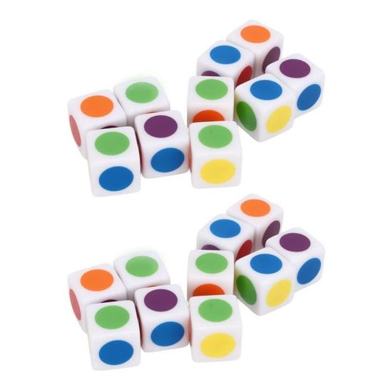 Lot De 40 Dés à 6 Faces Double Couleur 16 Mm - Pour Jeux De Société, Mathématiques, Enseignement - 9