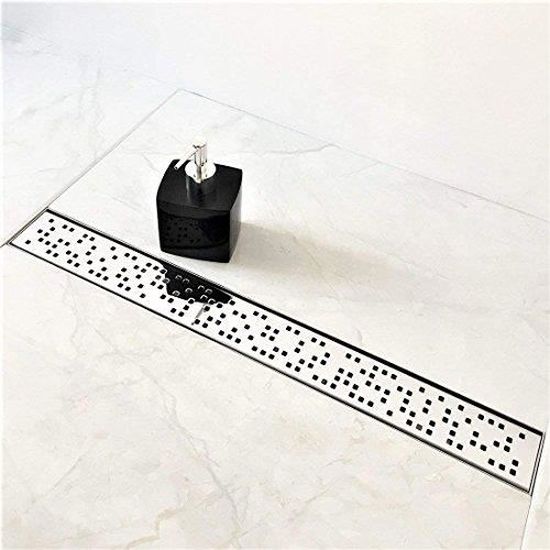 80 cm Caniveau de Douche à l'Italienne en Inox avec Siphon anti