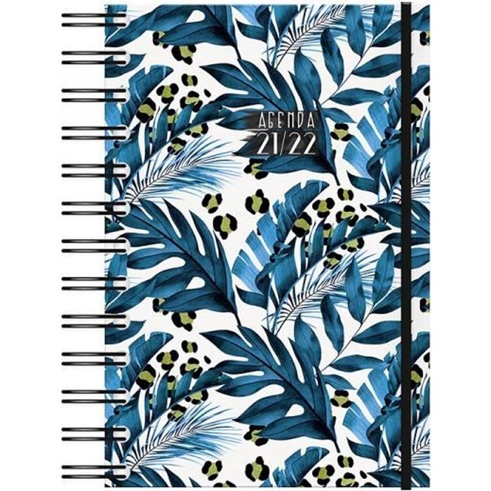Agenda scolaire 2021/2022 Bouchut Floral bleu 1 page par jour spirales -  Cdiscount Beaux-Arts et Loisirs créatifs