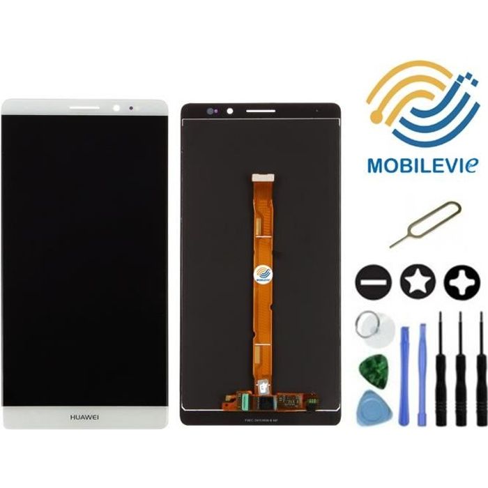 ECRAN VITRE TACTILE + LCD ORIGINAL PRET-A-MONTER POUR HUAWEI MATE 8 BLANC + OUTILS + FILM + EXPÉDITION SOUS 24H