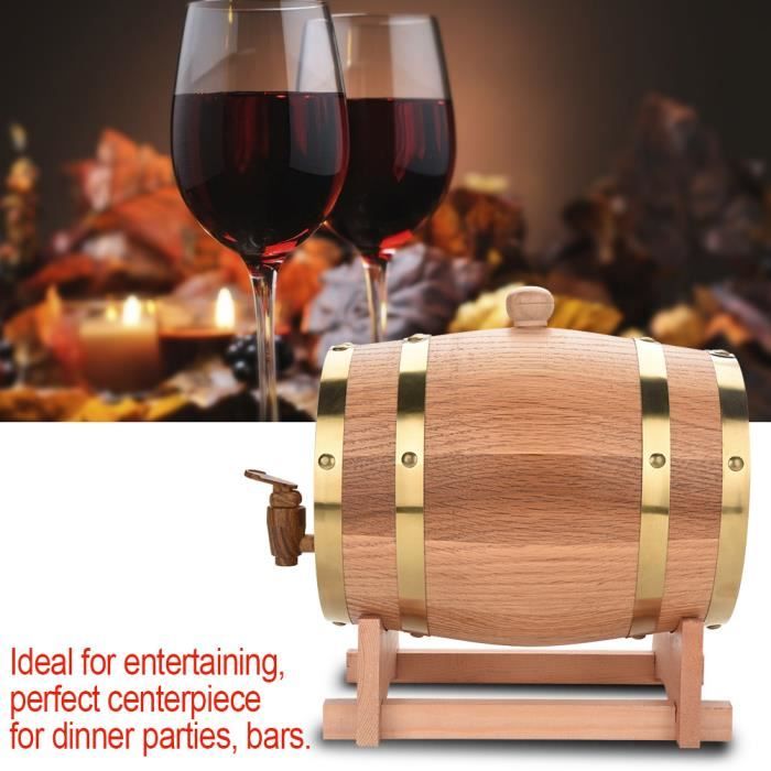 3L tonneau en bois de chêne avec support pour le stockage des vins-CWU