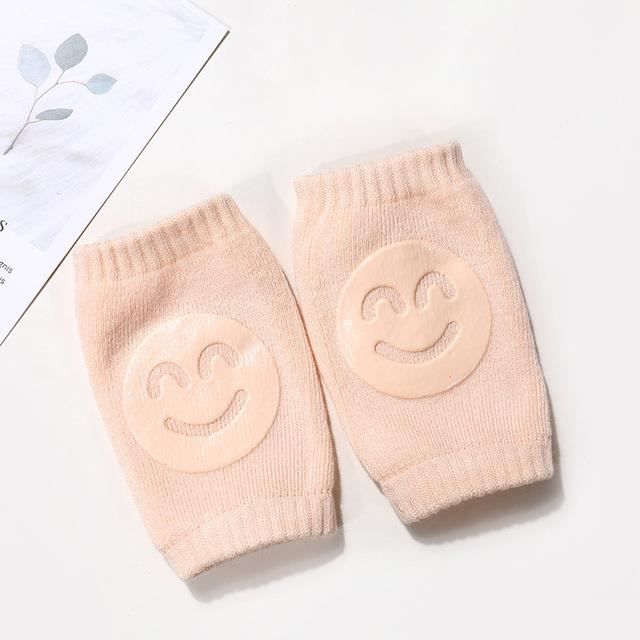 Coudières antidérapantes pour enfants - protège-genoux de sécurité, genouillère chauffe-jambes pour filles et garçons-beige