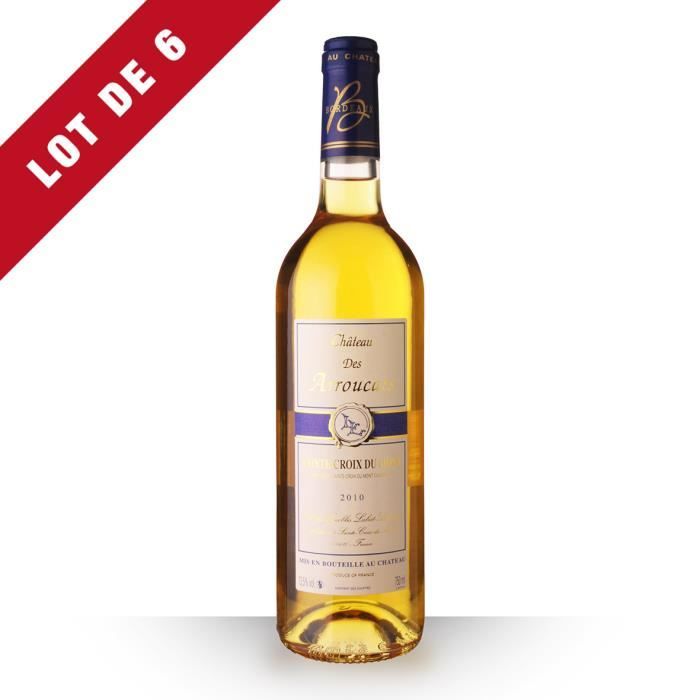 6X Château des Arroucats 2010 Blanc 75cl AOC Sainte-Croix-du-Mont - Vin Blanc