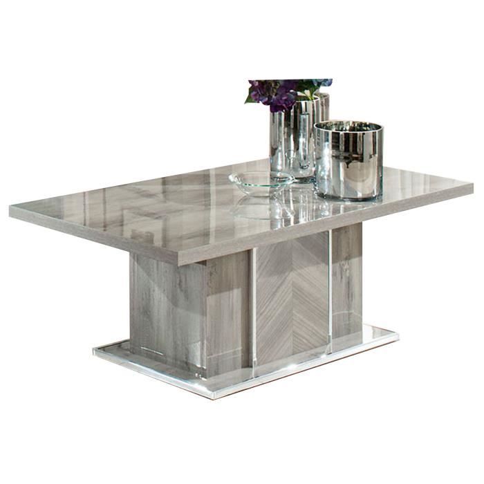 HAYAT LAQUÉ GRIS TAUPE NUAGÉ SÉJOUR SALLE À MANGER CONTEMPORAIN : La Table Basse