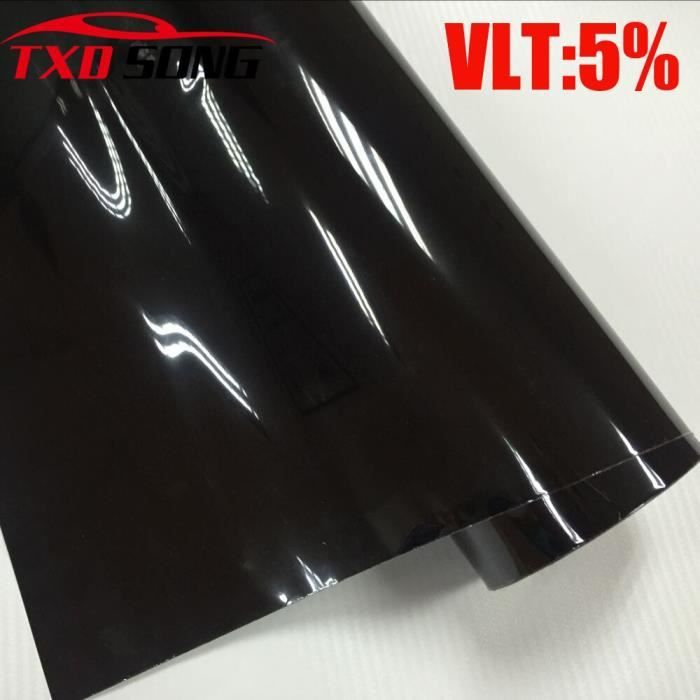 Film de teinte pour vitres de voiture - Noir foncé, verre VLT 5% Roll, 2 plis, maison automobile commerci - Modèle: - ANQCFSYA01963