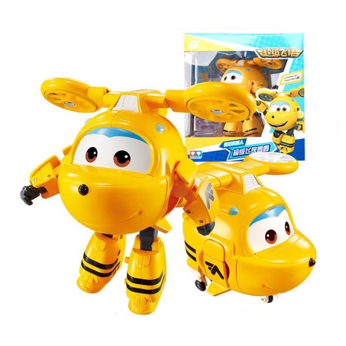Super Wings Avion Transformable Voiture Robot Jouet Transformable Personnages d'anime Cadeau de Garçon Noël 12CM