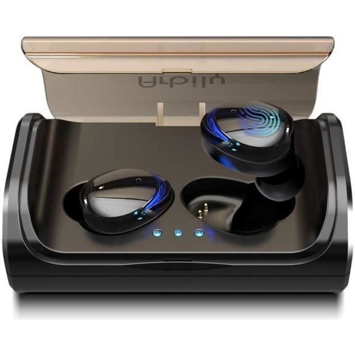 Arbily Écouteur Bluetooth Oreillette sans Fil Charge 3000mAh Réduction de Bruit CVC 6.0 Contrôle Tactile
