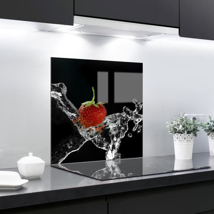 Panneaux imprimés de cuisine de crédence en verre verre trempé 60x65cm