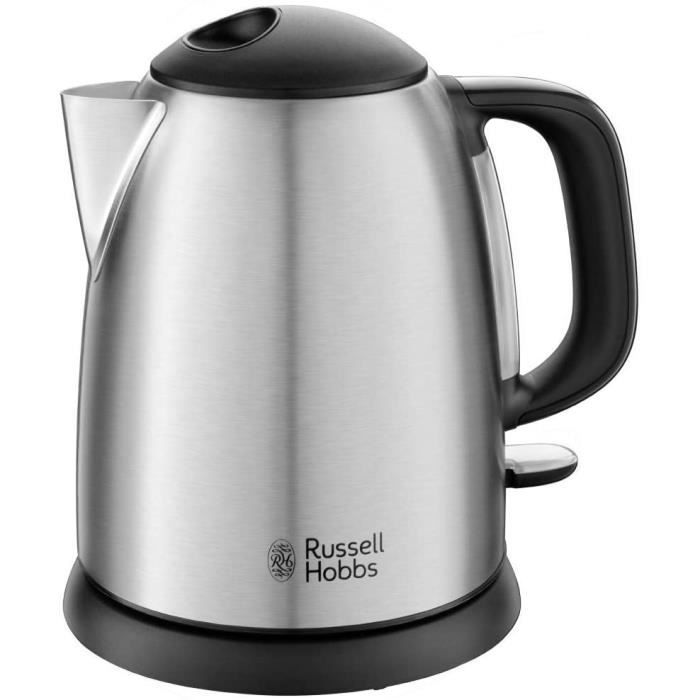 Russell Hobbs Bouilloire Compacte 1L, Ebullition Rapide, Filtre Anti-Calcaire Amovible, Lavable, Niveau d'Eau Visible - 24991-70 Adv