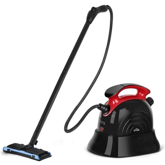 SIMBR Nettoyeur Vapeur Multifonctionnel 1500 W-1,1 L,avec 16 Accessoires pour Nettoyer et Stériliser Plancher, Vitre, Tissus, Tapis,