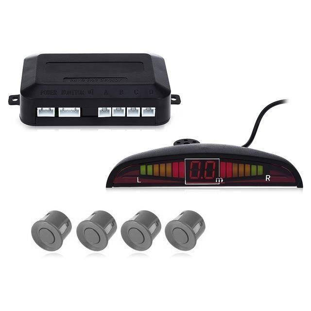 gris - 4 Capteur Parking Stationnement LED Radar de Recul Arrière Voiture Sonore Alarme