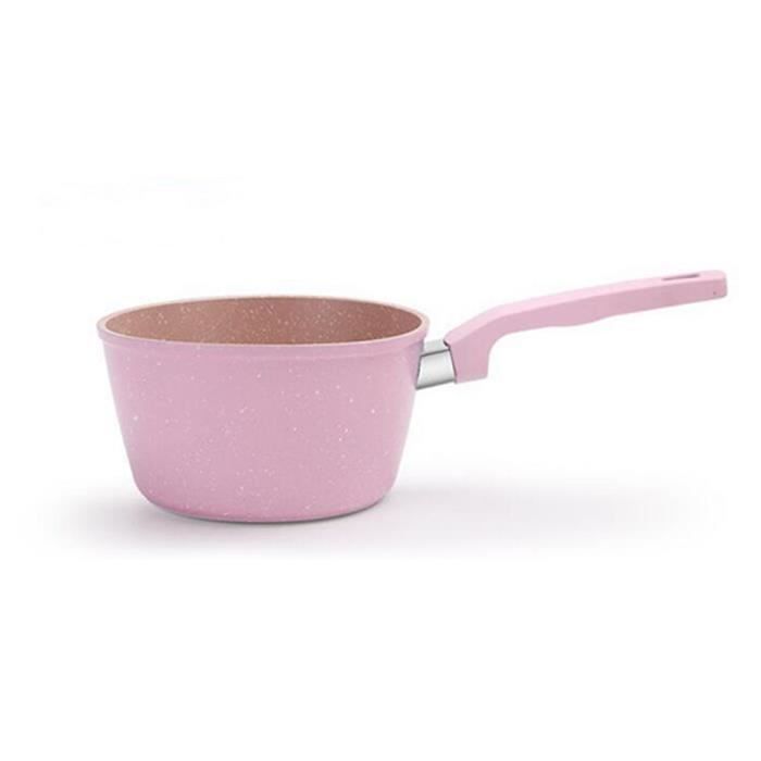 Bébé mini pot de chauffage de lait pot de soupe casserole antiadhésive casserole cuisine pot de cuisson Rose 12cm