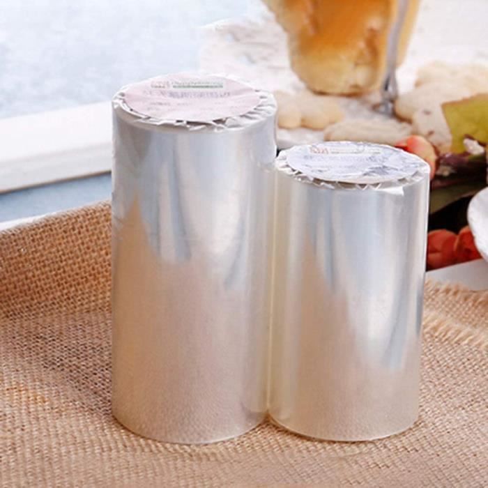 2 Packs Colliers à Gâteau, Ruban de Gâteau Transparent Feuille pour Entourer Les Gâteaux Mousse Patisserie(10cm*10m, 8cm*10m)