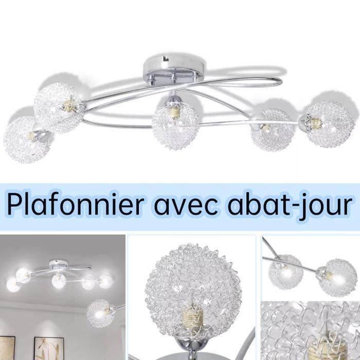 Lustre- Lampe de Plafond 5 ampoules G9 Lustre Salon Lustre chambre Lustre cuisine -BOH