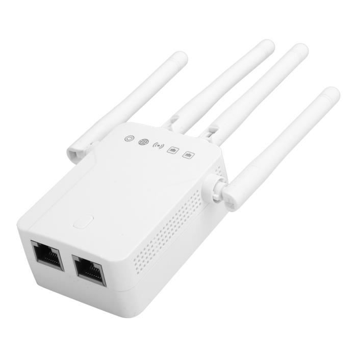 YOSOO Extenseur WiFi Répéteur Sans Fil Amplificateur de Signal WiFi Réseau 2.4G 300Mbps/5G 867Mbps Bibande AC 100‑240V(Prise US