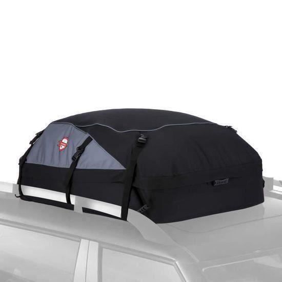 Sac de Toit Voiture pour Voyage Coffre De Toit Voiture Valise de Toit SUV Noir Souple 420L 14.5 Pieds Cubes 110*85*45CM