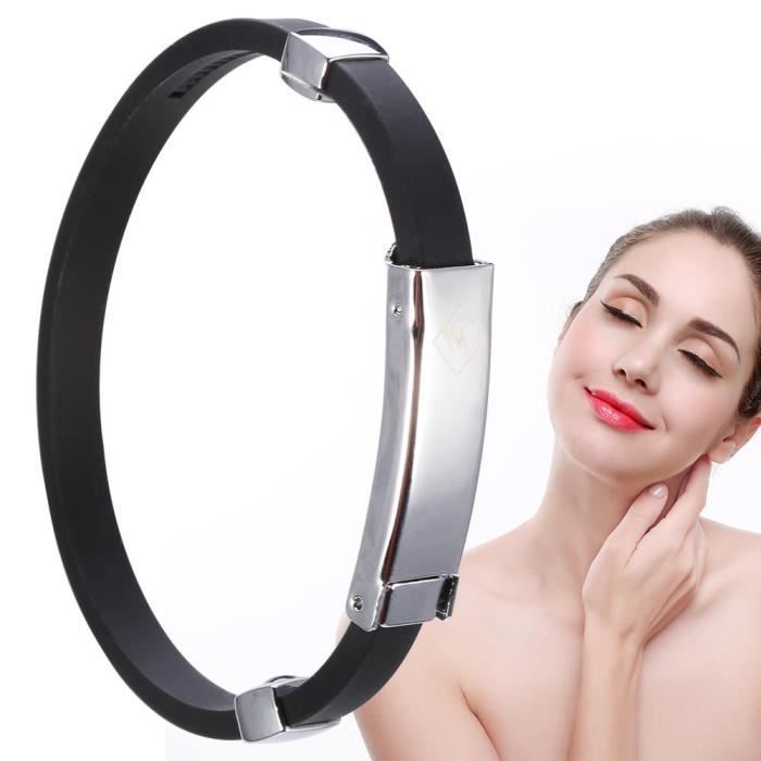 ESTINK poignet antistatique Bracelet Anion Bande antistatique Bracelet antistatique Bracelet de soins de santé Blanc
