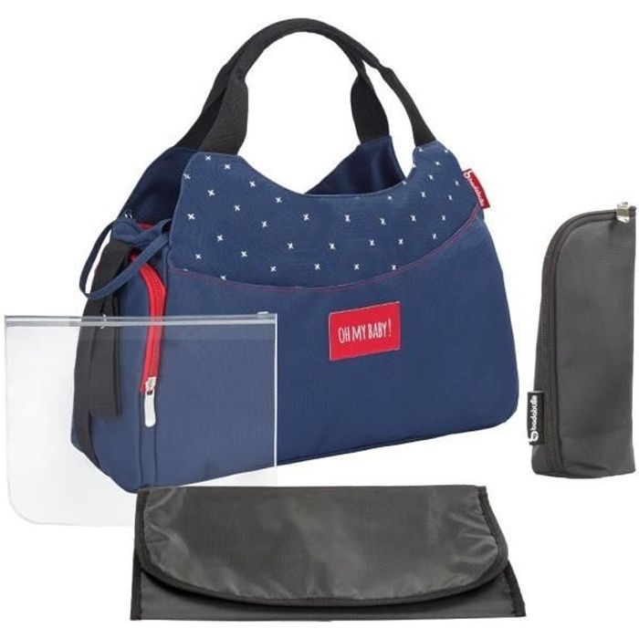 BADABULLE Sac à langer Multipocket - Bleu foncé