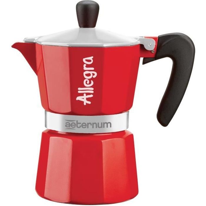 BIALETTI Cafetière ALLEGRA en métal rouge capacité