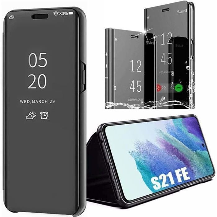 Coque pour Samsung Galaxy S21 FE Noir Intégrale Anti-Rayure Elégante Protection 360 Degré