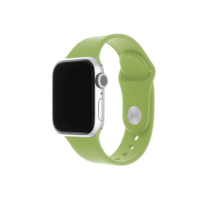 Jeu de bracelets en silicone FIXED Bracelet en silicone compatible avec Apple Watch 42-44 mm, menthe