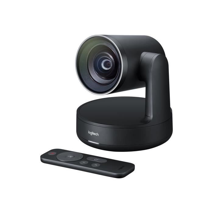 LOGITECH Caméra de Vidéoconférence - 13 Mégapixels - 60 fps - Noir mat, Gris ardoise - USB 3.0 - Vidéo 3840 x 2160 - Autofocus