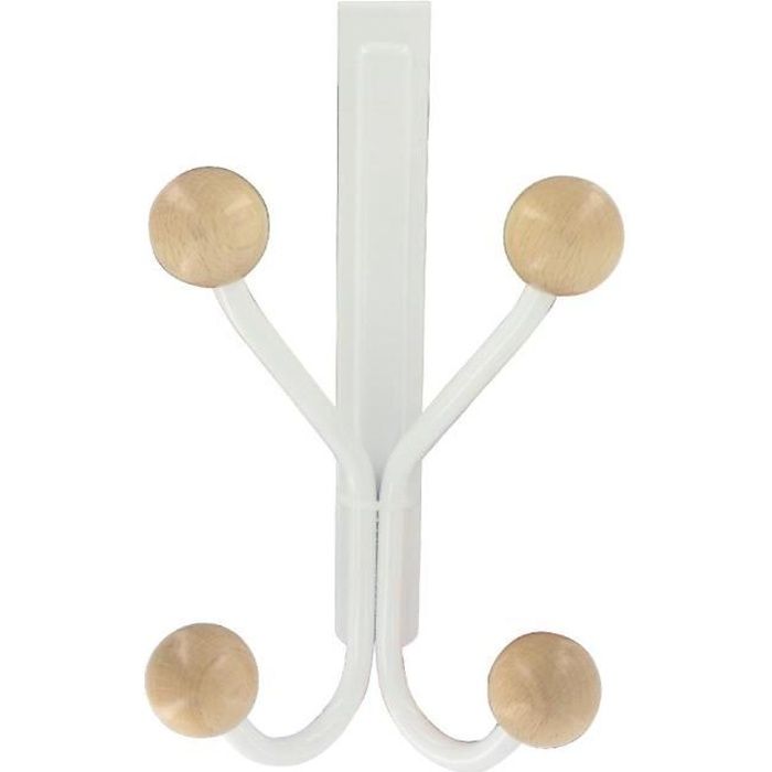 Porte manteau sans vissage Mottez 4 crochets Blanc