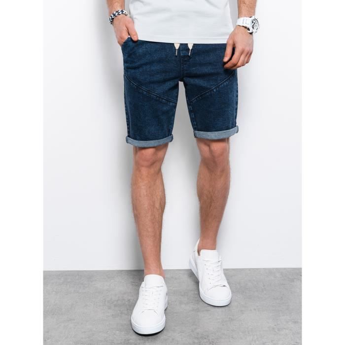 Short en Jean - Ombre - Pour Homme - Bleu foncé