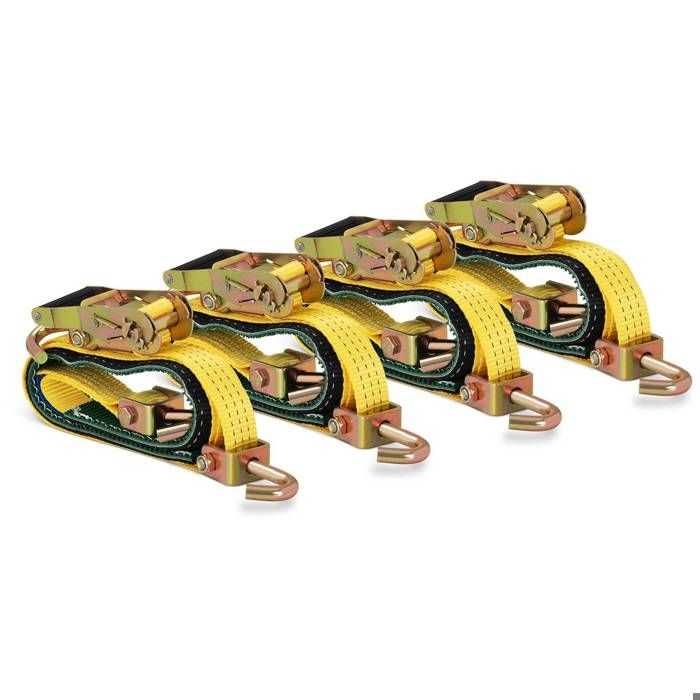 4x Sangle D'Arrimage À Cliquet Tendeur Pour Remorques Voiture 25m x 38mm 15t