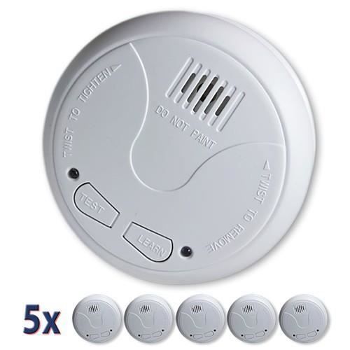 5x Détecteurs de fumée sans fil Nemaxx WL2. conforme EN 14604.